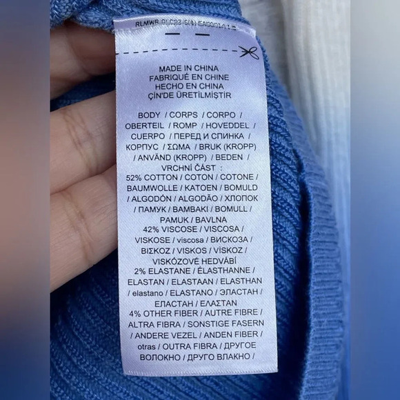 RALPH LAUREN BLACK LABEL
Dip-Dyed Ribbed Sweater SIZE SMALL - Picture 7 of 14